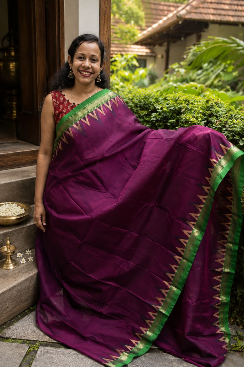 KANCHI COTTON SAREE - K1599