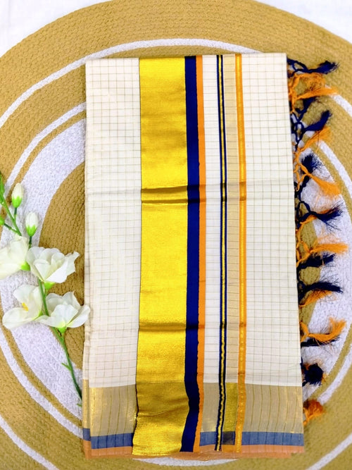 CHECK SET SAREE . BLFREE