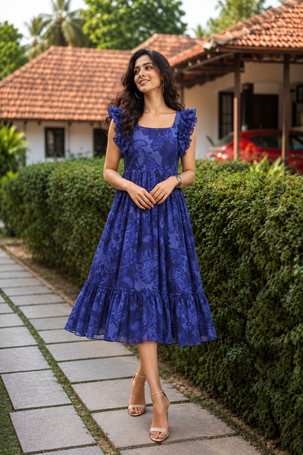 falred frockstyle kurta RK699