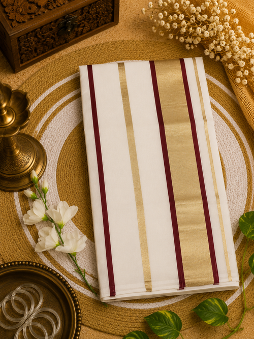 SET SAREE meroon