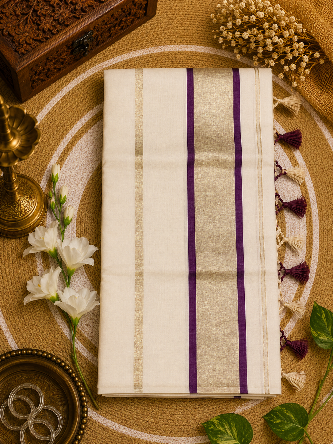 Pure Cotton Stripe Saree