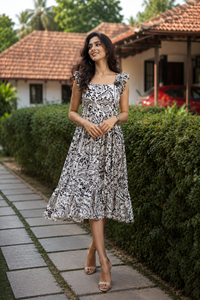 falred frockstyle kurta