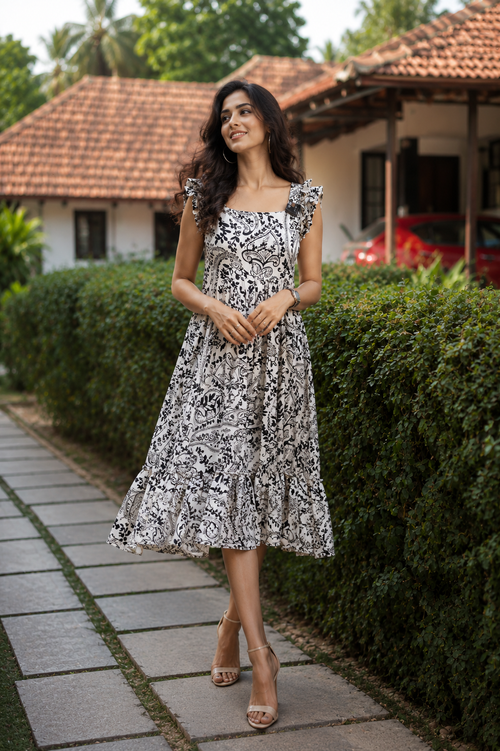 falred frockstyle kurta