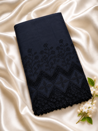 CUT WORK MATERIAL BLACK  -XMAS2