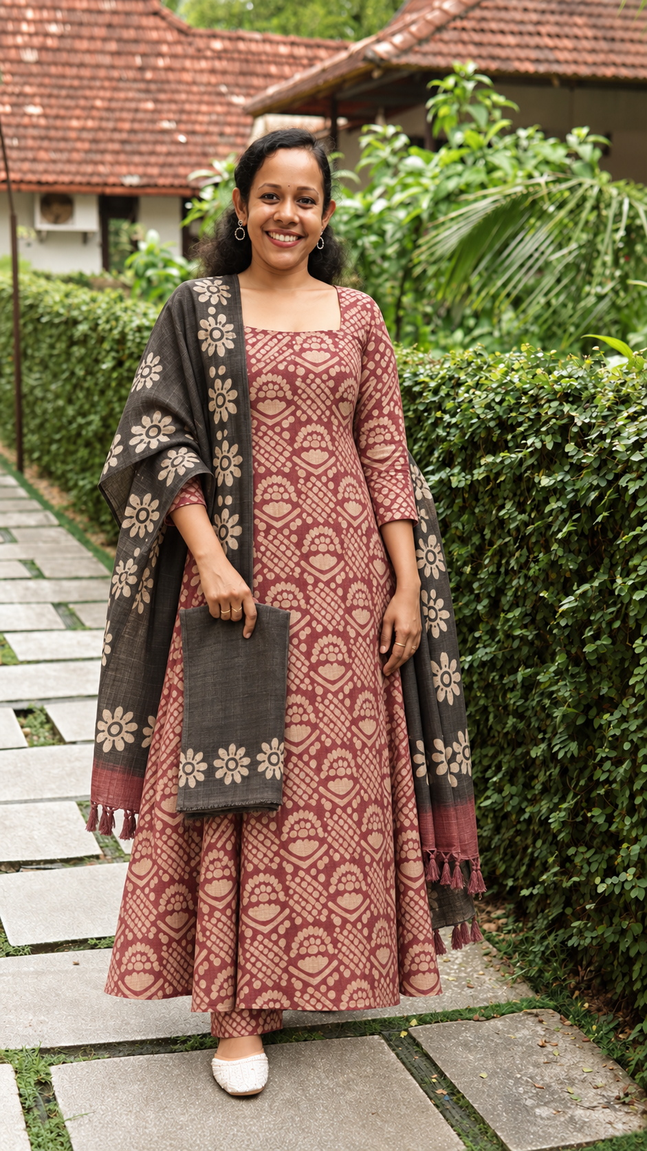 BATHIK DESIGN SALWAR UNSTITCHED  SUIT SET - BAT799