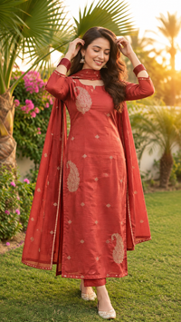 SEMI PARTYWEAR SALWAR SUIT -MANGO699