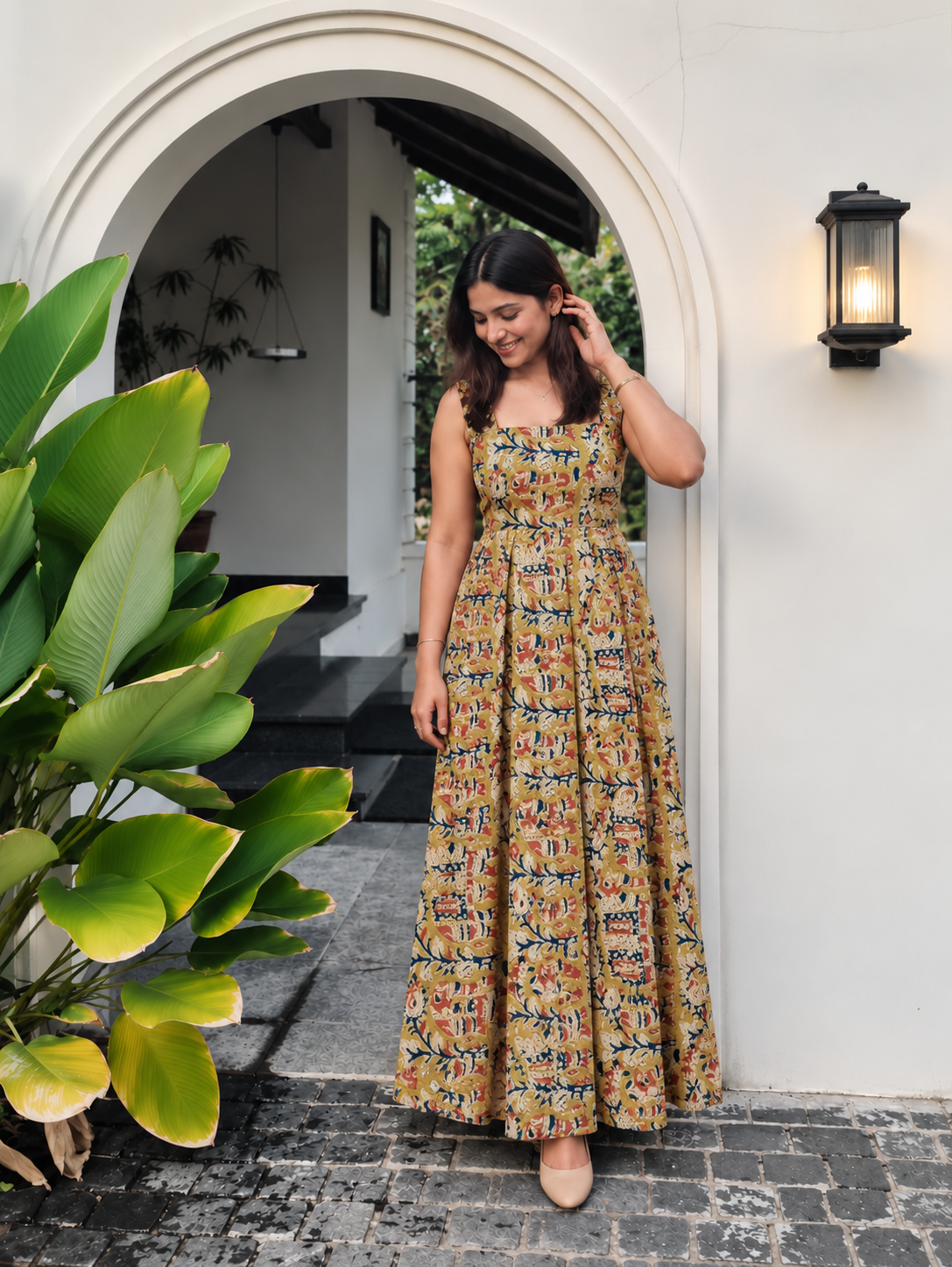 KALAMKARI KOTTON FABRIC-KM180