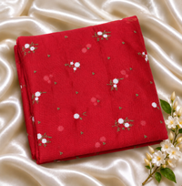 SILKY kOTTA FABRIC - KXMAS RED