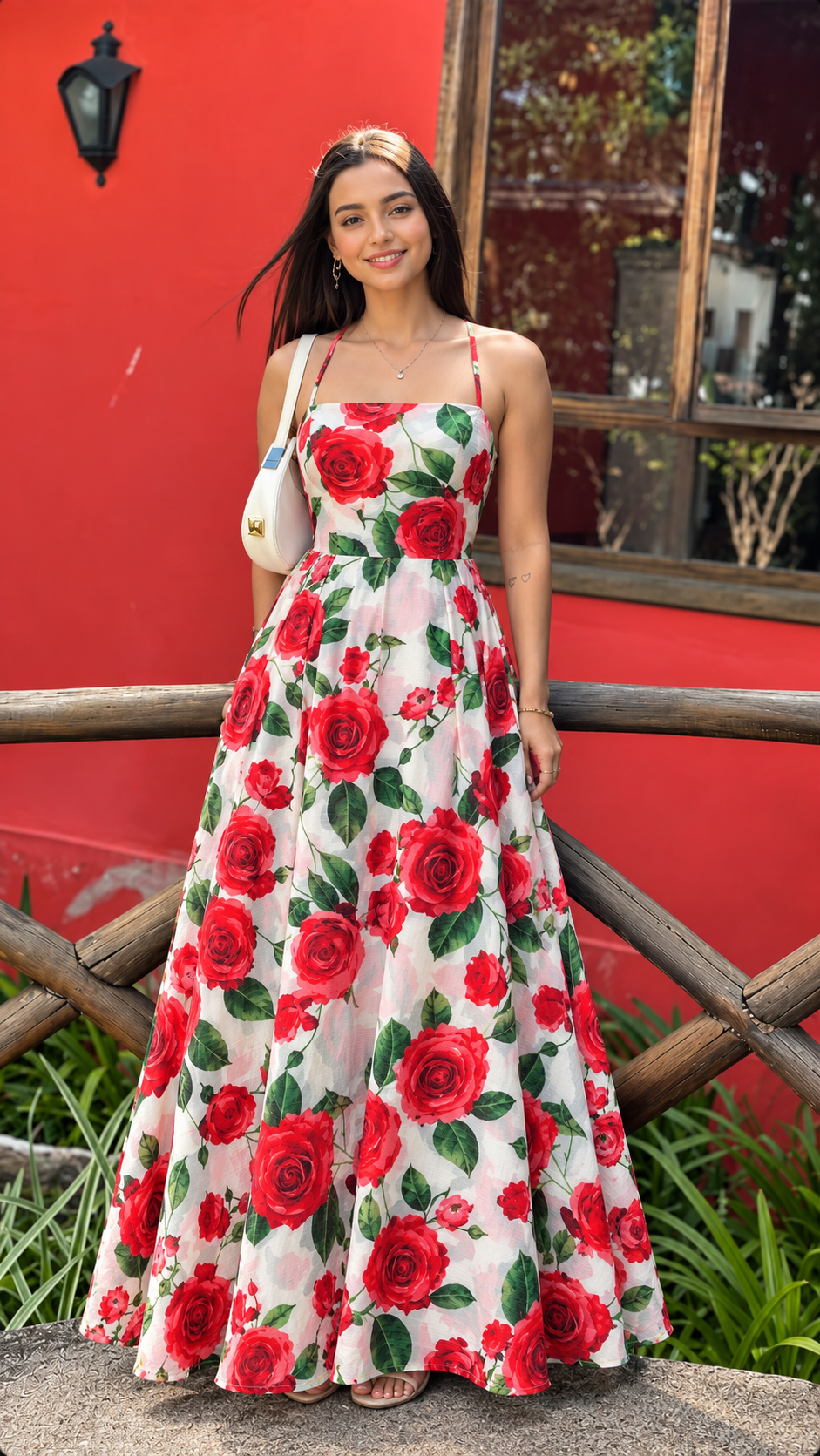 CHIFFON FABRIC - PCH180 RED ROSE