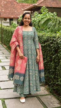 BATHIK DESIGN SALWAR UNSTITCHED  SUIT SET - BAT799