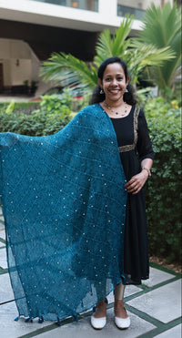 Chiffon Crushed Mirror Work Dupatta