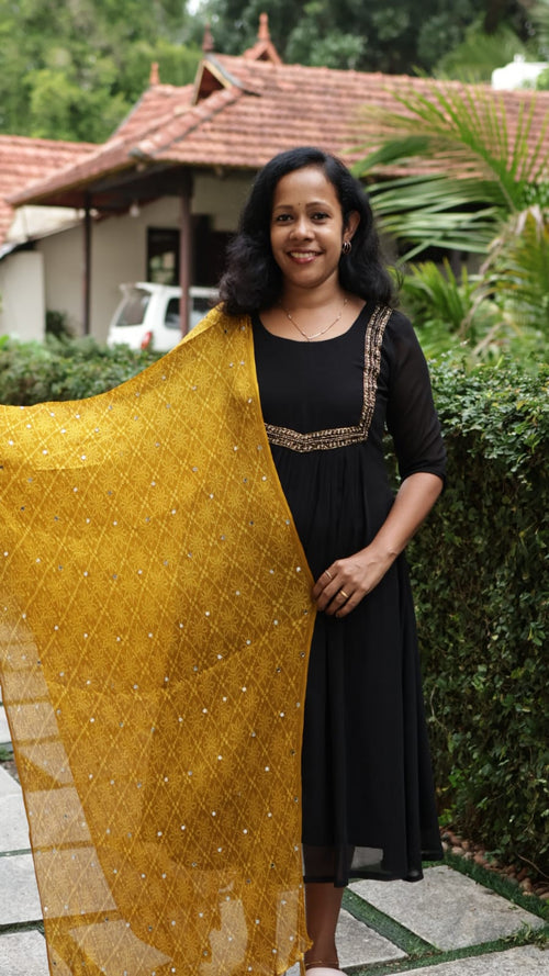 Chiffon Crushed Mirror Work Dupatta
