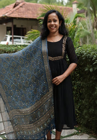 Chiffon Crushed Mirror Work Dupatta