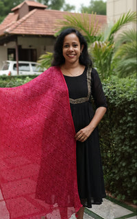 Chiffon Crushed Mirror Work Dupatta