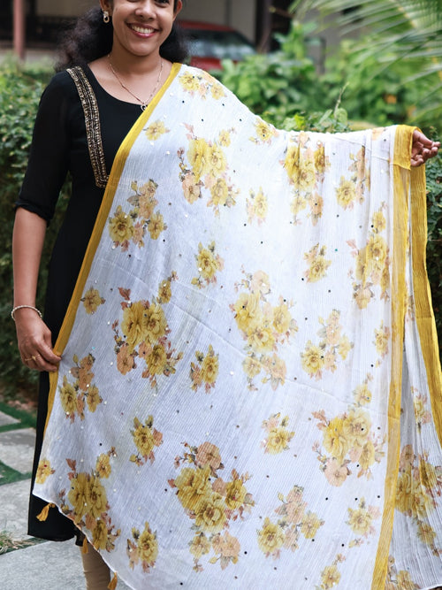 Chiffon Mirror Work Dupatta