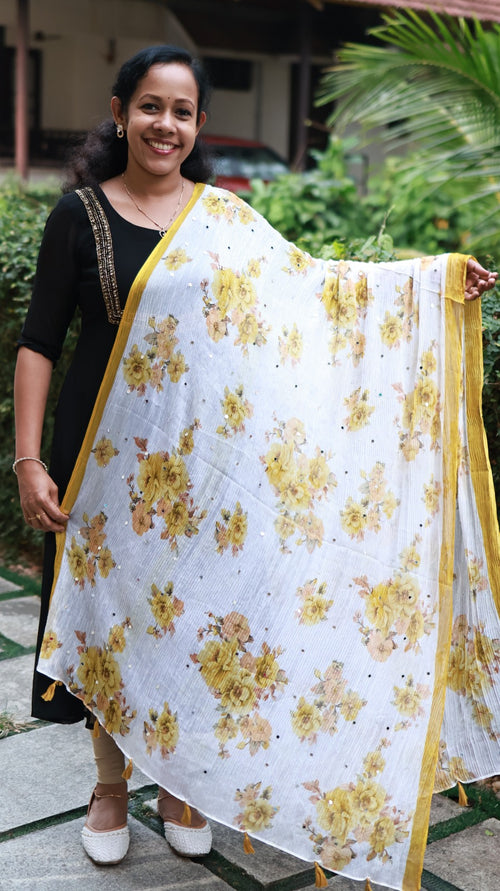 Chiffon Mirror Work Dupatta