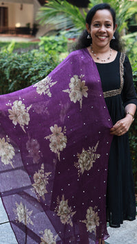 Chiffon Mirror Work Dupatta