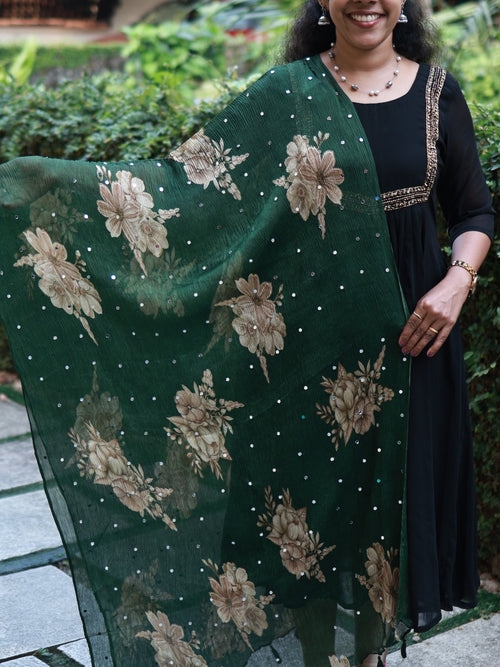 Chiffon Mirror Work Dupatta