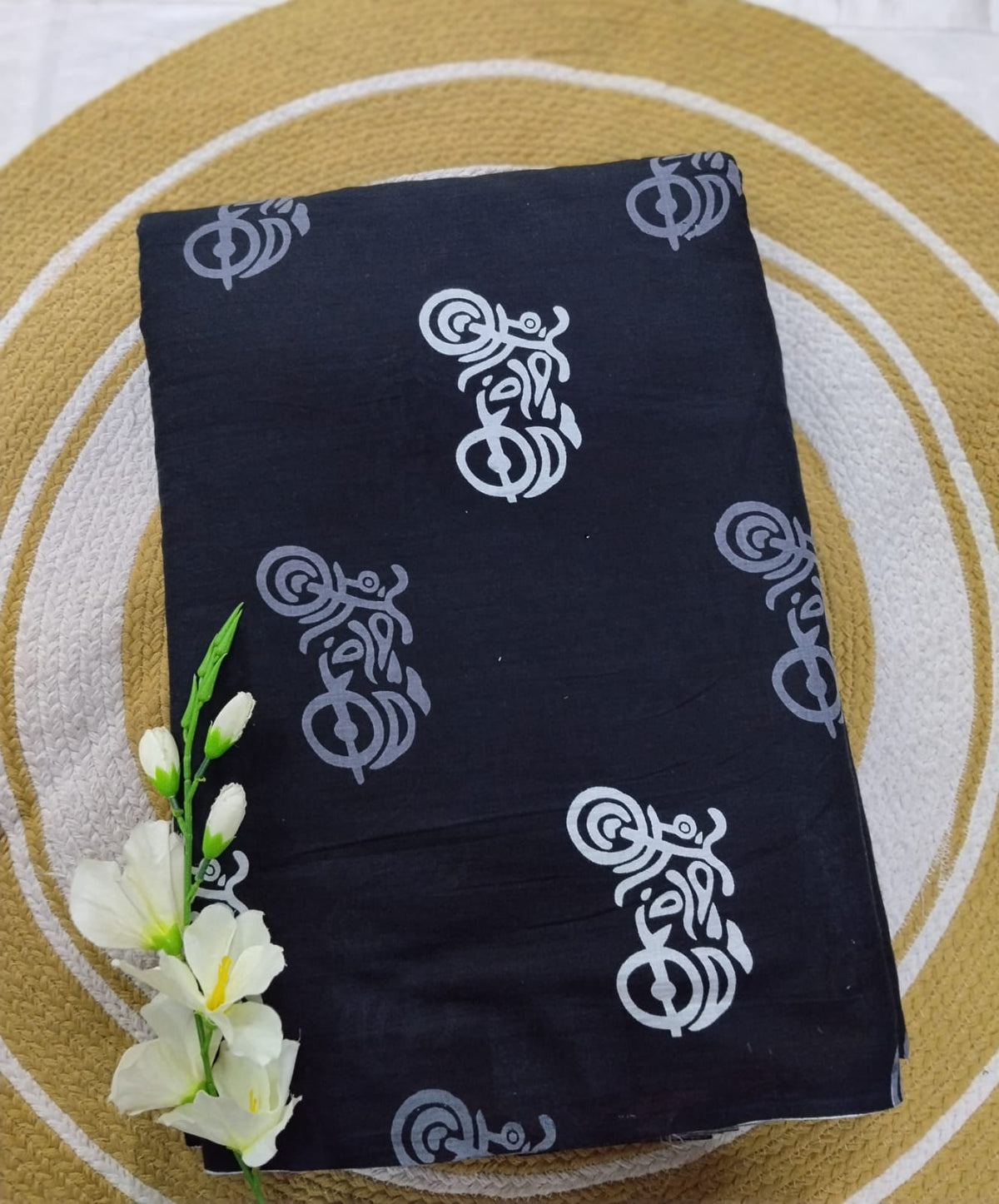 bike print pure cotton