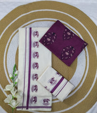 Elephant Motif Set Mundu