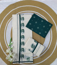 Elephant Motif Set Mundu