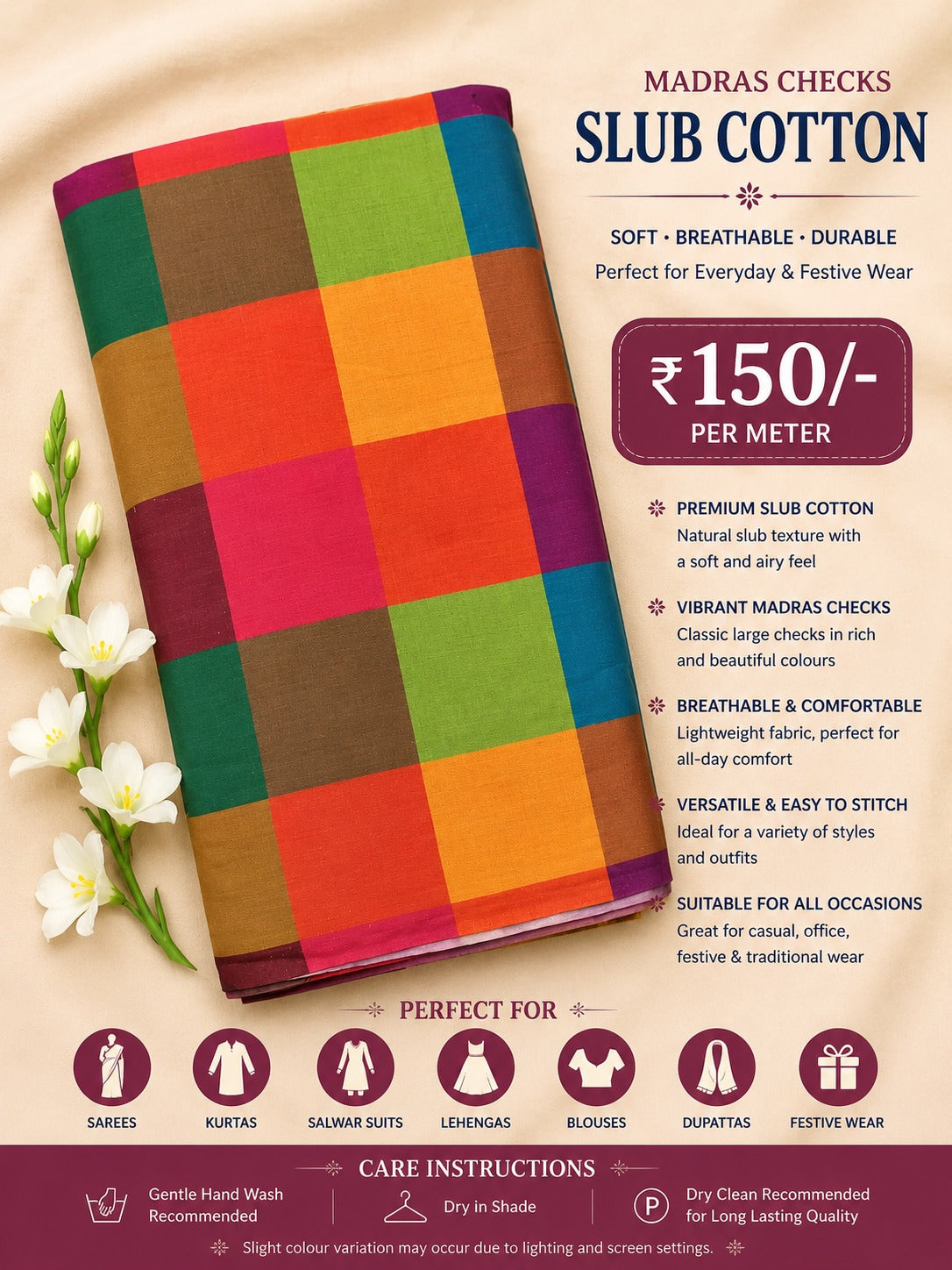 MADRAS CHECKS -MC 101