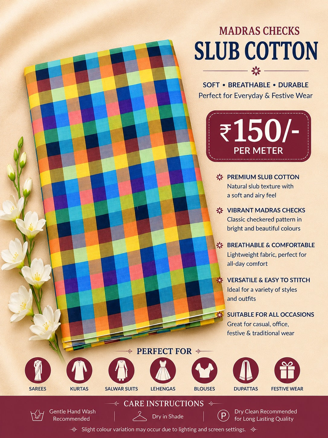 MADRAS CHECKS -MC 101