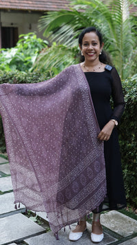 Chiffon Crushed Lurex Line Dupatta -CLD 320