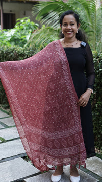 Chiffon Crushed Lurex Line Dupatta -CLD 320