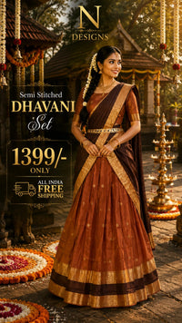 SEMI STITCHED DHAVANI SET - STDAV1399