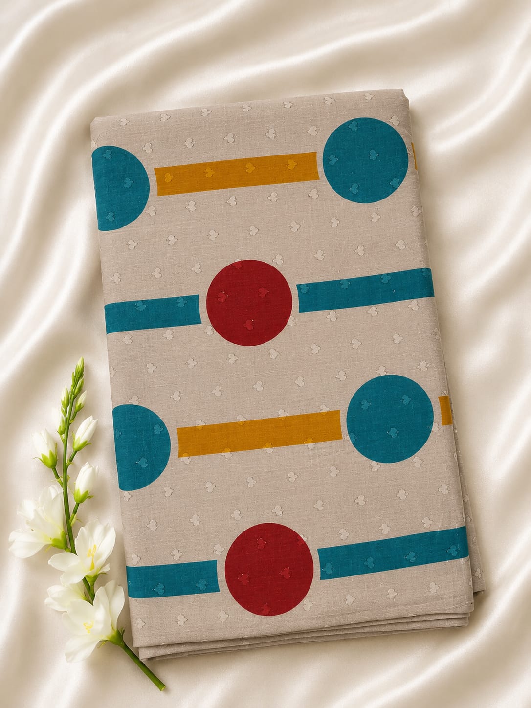 COTTON POOKALAM HEAR DESIGN - Search code- Pookalam