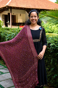 Chiffon Crushed Mirror Work Dupatta
