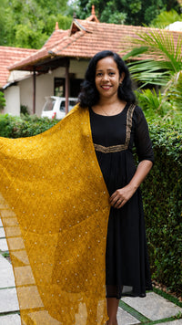 Chiffon Crushed Mirror Work Dupatta