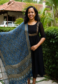 Chiffon Crushed Mirror Work Dupatta