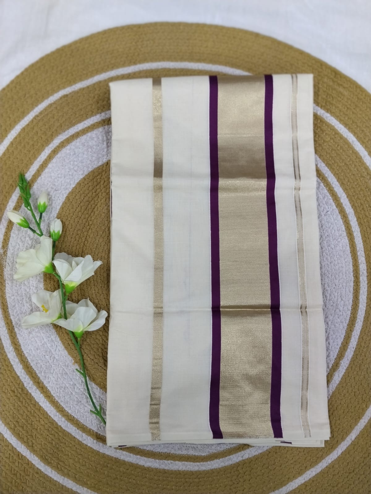 Pure Cotton Stripe Saree