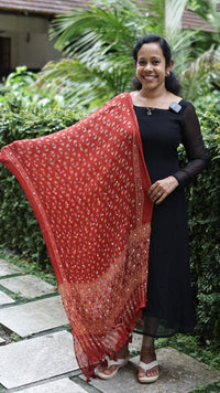 Chiffon Crushed Mirror Work Dupatta