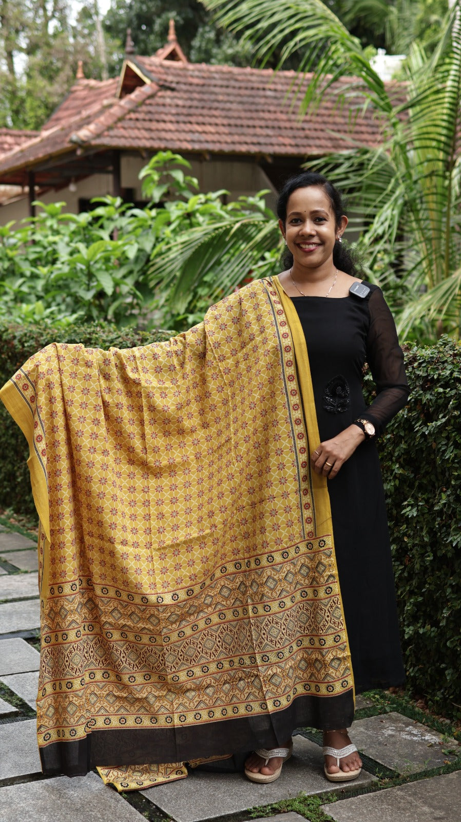 COTTON AJRAKH DUPATTA -KDP10