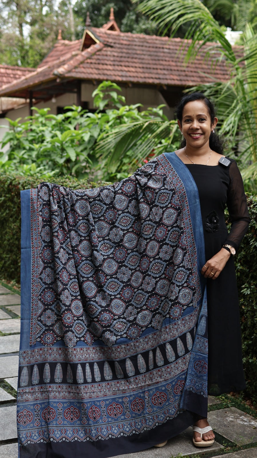 COTTON AJRAKH DUPATTA -KDP10