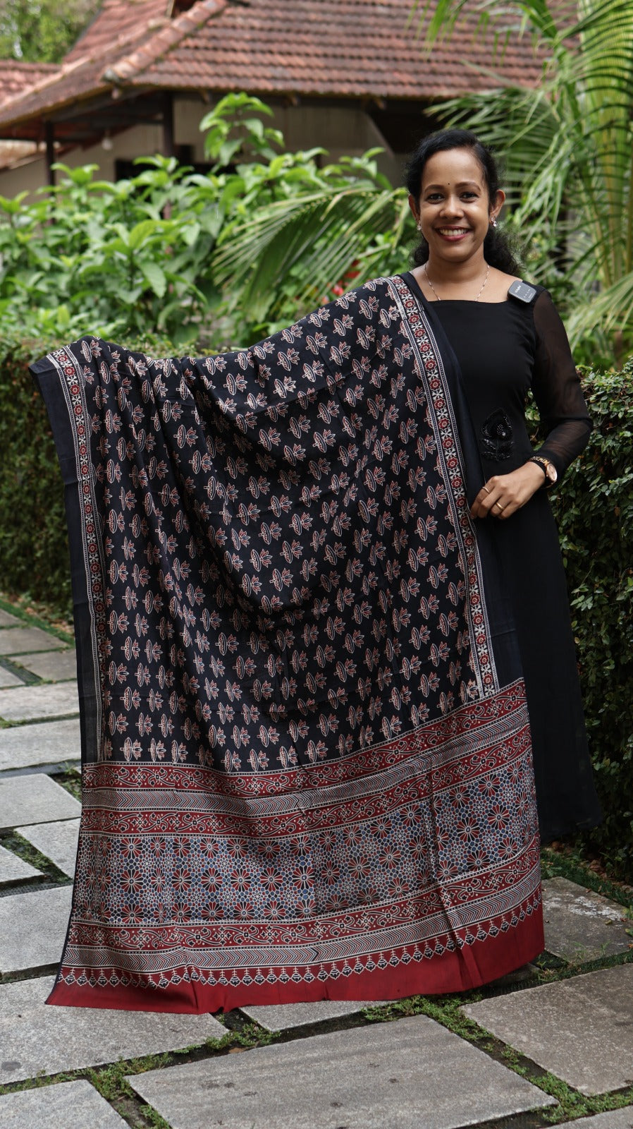 COTTON AJRAKH DUPATTA -KDP10