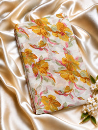 CHIFFON FABRIC - PCH180 YELLOW FLOWER