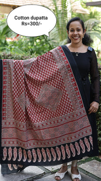 kalamkari ajrak dupatta - ajkd300