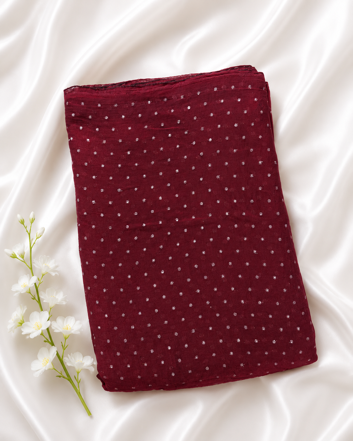 semi silk butta fabric