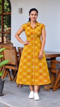 Semi Linen Fabric. SM220. Mustard Yellow