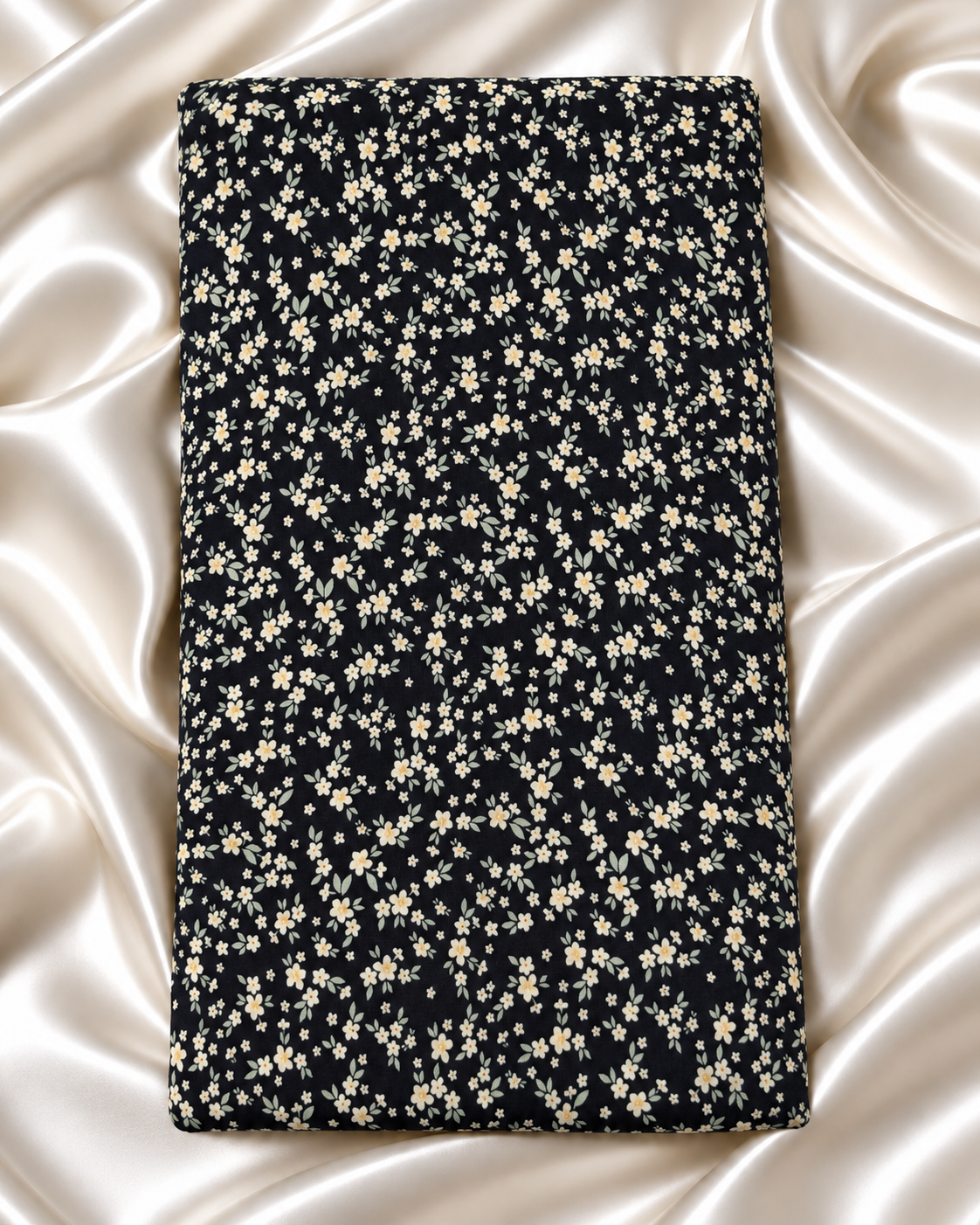 Georgette Big Width (56 Inch) Black Butta popcorn GGT100 (