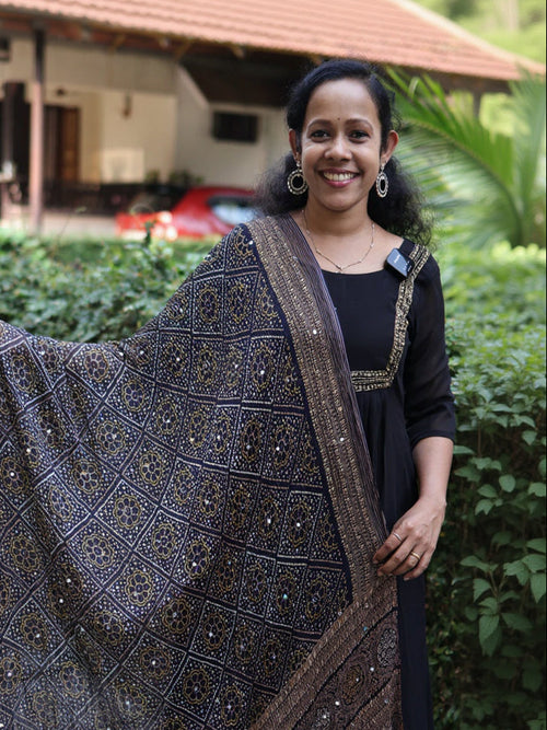 Chiffon Crushed Mirror Work Dupatta
